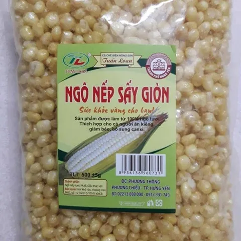 Ngô Nếp Non Sấy Giòn Không Đường - Quà Ăn Vặt Giòn Tan, Giàu Dinh Dưỡng, Thích Hợp Cho Mọi Nhà