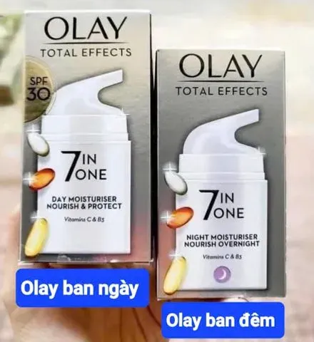 (Hàng Nhập Khẩu) Set kem dưỡng da ngày và đêm Olay Total Effects 7 in One 37ml - làm sáng da, hàng nhập Mỹ 820672