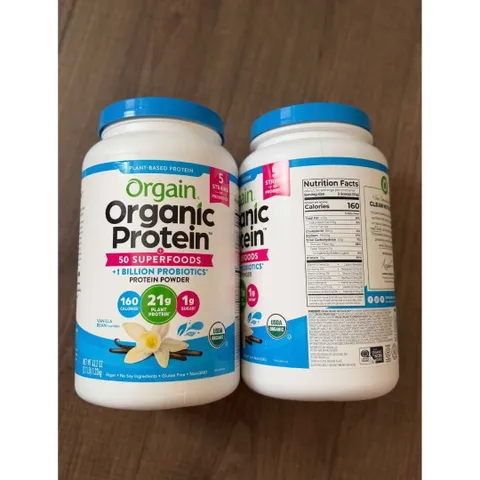 Bột Protein Hữu Cơ Orgain Organic Protein 1.2kg - 21g Protein Thực Vật, 50 Superfoods, Hỗ Trợ Tiêu Hóa Tự Nhiên