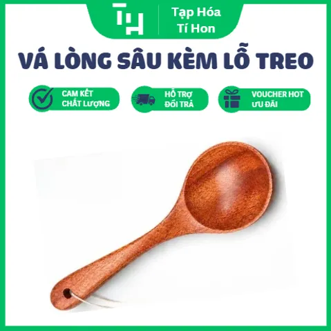 Vá Canh Nhỏ Và Lớn Múc Canh, có thiết kế lòng sâu và tay cầm kèm lỗ treo tiện lợi (TH719)