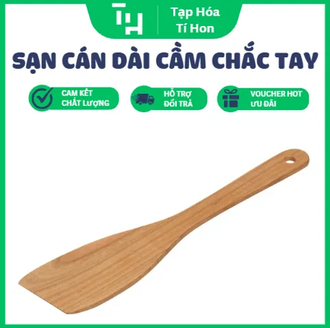 Sạn Cán dài cầm chắc tay, đầu xẻng phẳng giúp dễ dàng chiên, xào và đảo thức ăn (TH720)