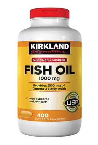 Dầu Cá Kirkland Signature 1000mg 400 Viên - Bổ Sung Omega-3 Hỗ Trợ Tim Mạch và Tăng Cường Chức Năng Não Bộ 820711