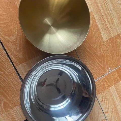 Bát inox Mạ Vàng, bát rửa mặt, bát đựng nước chuyên dùng cho spa size 20cm - 22cm 820815