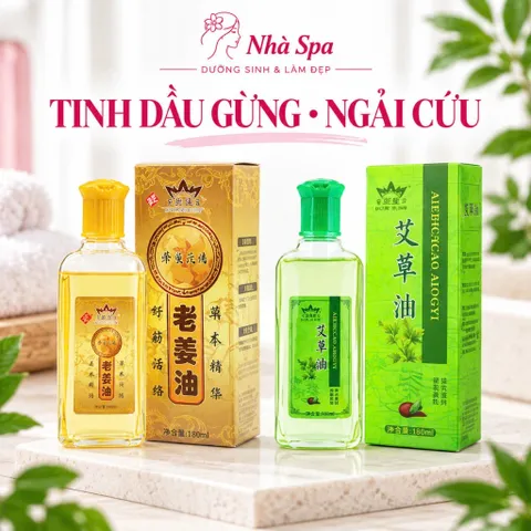Tinh dầu gừng-Tinh dầu ngải dung tích 180ml. Tinh dầu massage thư giãn tại nhà
