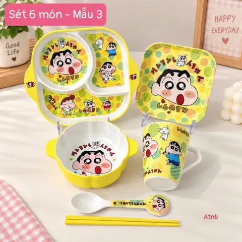 set khay ăn 5 món khay bát hình bí  dễ thương – xinh xắn, tiện lợi cho bé