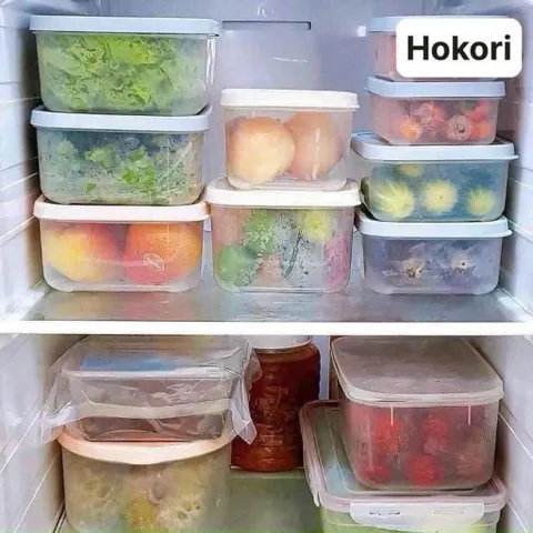 set 3 hộp nhựa hokori bảo quản thức ăn – tiện lợi, gọn gàng cho căn bếp