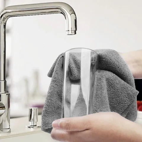 cuộn 20 khăn lau đa năng  25x25cm thấm hút tốt có thể giặt tái sử dụng