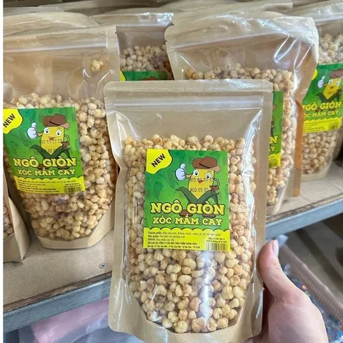 ngô xóc mắm cay – giòn giòn, đậm vị, ăn vặt cực cuốn