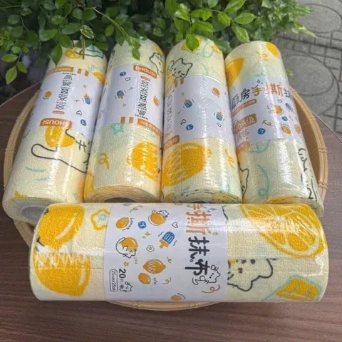 set 5 cuộn khăn lau đa năng chanh mèo – tiện dụng, tiết kiệm