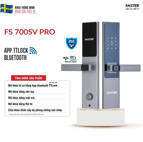 Khóa Cửa Vân Tay cao cấp Faster FS 700SVPRO ĐỨc