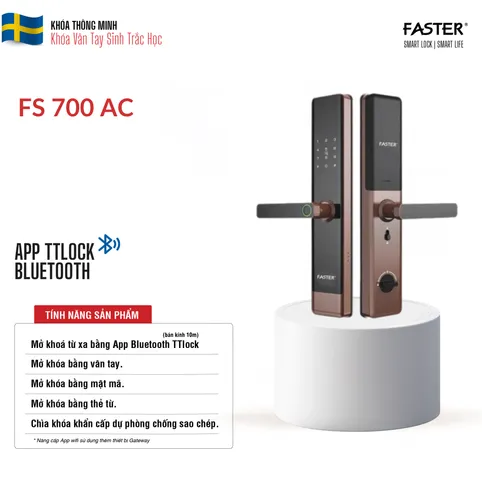 Khóa cửa vân tay Faster FS700 AC
