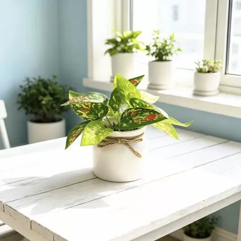 Chậu cây trầu bà nhựa kích thước 16cm trang trí,deco phòng ấn tượng,làm quà tặng..: