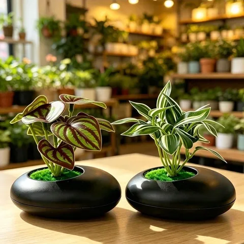Chậu cây bằng nhựa thiết kế tinh sảo kích thước 11*10cm trang trí phòng,làm quà tặng