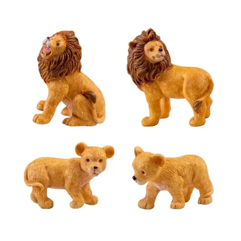 Mô hình sư tử bằng nhựa kích thước khoảng 5.5cm trang trí tiểu cảnh,hòn non bộ