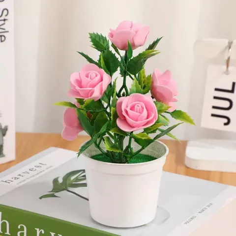 Chậu hoa hồng xốp nhựa siêu xinh kích thước 16*11cm trang trí phòng,làm quà tặng ý nghĩa
