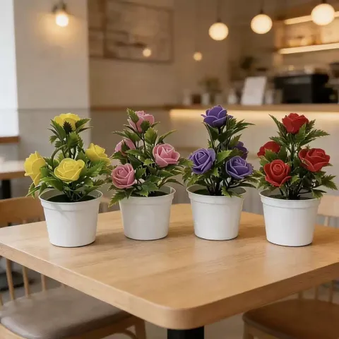 Chậu hoa hồng xốp nhựa siêu xinh kích thước 16*11cm trang trí phòng,làm quà tặng ý nghĩa