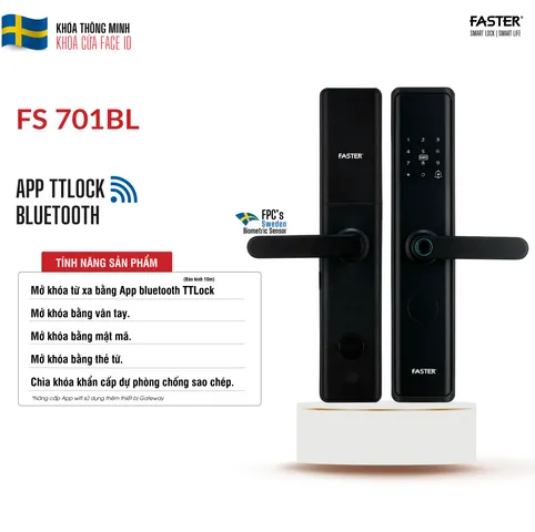 Khóa cửa vân tay Faster FS701 BL
