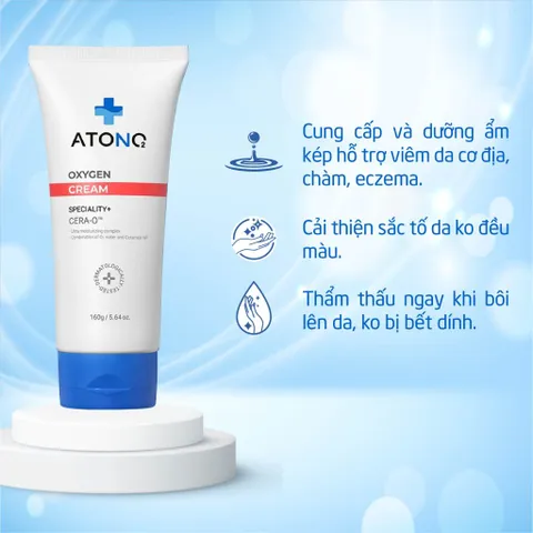 Kem Dưỡng Ẩm Hữu Cơ Chuyên Biệt Atono2 Oxygen Cream cho bé sơ sinh 160g