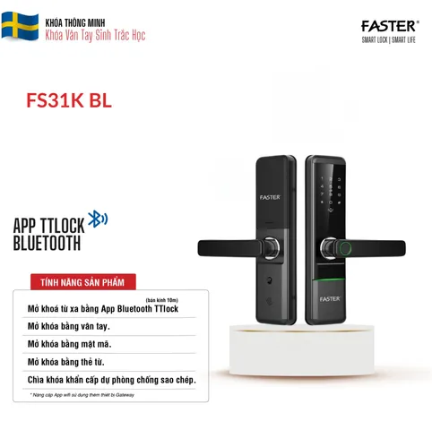 Khóa vân tay Faster FS31K BL