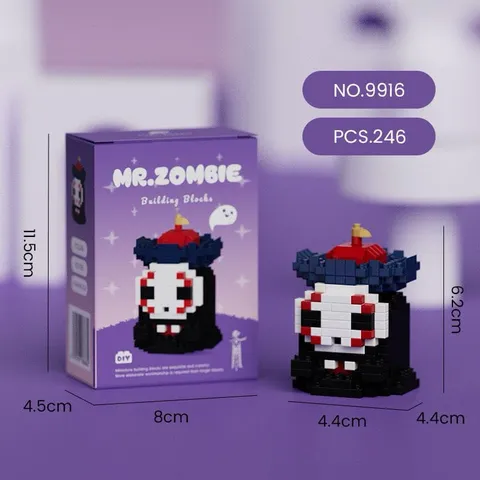 [ Mr.Zoombie ] Đồ Chơi Lắp Ráp 3D Nhân Vật Hoạt Hình Zoombie, Đồ Chơi Trang Trí Mini Dễ Thương