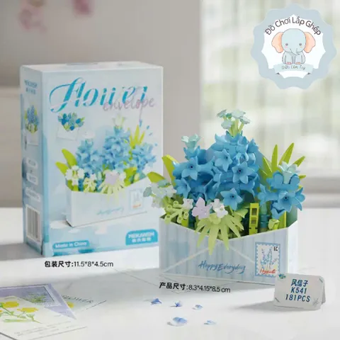 [Flower] Đồ Chơi Mô Hình Mini 3D Giỏ Hoa - Đồ Chơi Giải Trí, Trang Trí Bàn Học, Tủ Sách