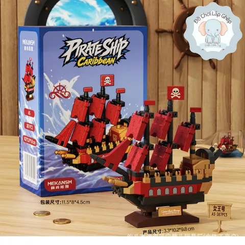 Mẫu 6 Mô Hình Thuyền Biển 3D Mini- Đồ Chơi Lắp Ghép Hả,,i -Tặc, Đồ Chơi Trang Trí Cho Bé