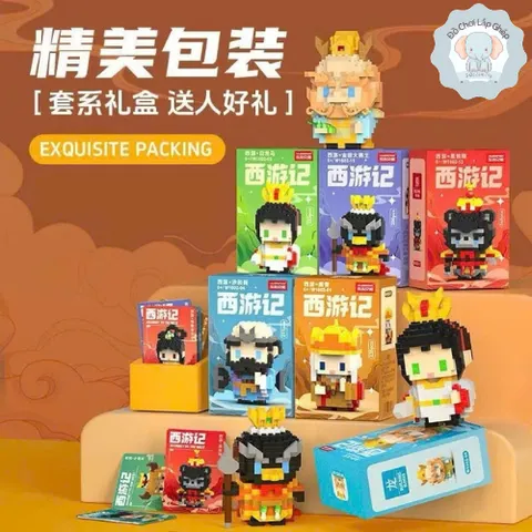 Đồ Chơi Lắp Ráp Mini 3D Nhân Vật Hoạt Hình Tây Du Kí Đáng Yêu, Đồ Chơi Lắp Ghép Dễ Thương Cho Bé | Đức Lâm