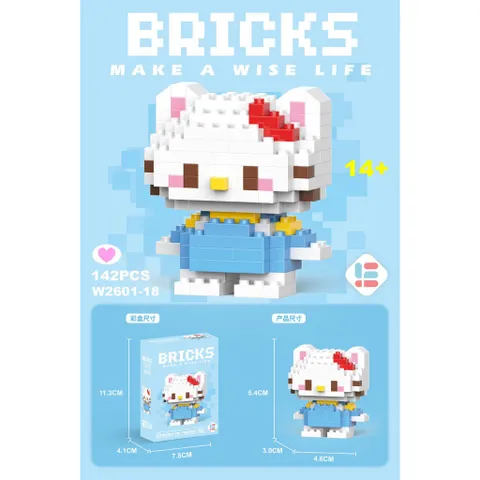 Đồ Chơi Lắp Ráp Mini 3D Nhân Vật Hoạt Hình Hello Kitty Đáng Yêu Cho Bé, Đồ Chơi Lắp Ghép Dễ Thương | Đức Lâm
