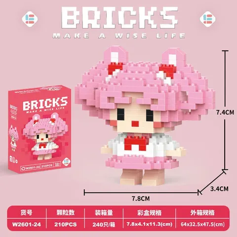 Đồ chơi 3D mini nhân vật bé gái cực kì đáng yêu dành cho các bé, đồ chơi 3D mini thu nhỏ