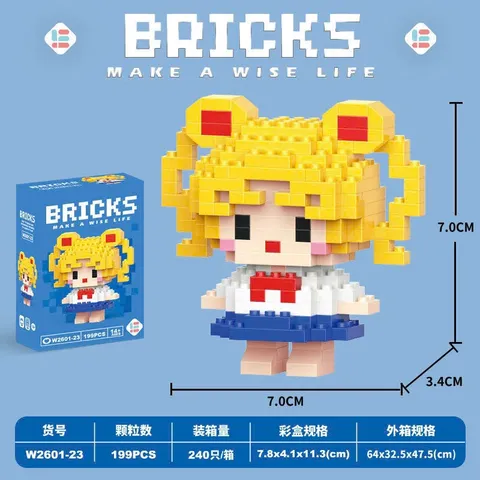 Đồ chơi 3D mini nhân vật bé gái cực kì đáng yêu dành cho các bé, đồ chơi 3D mini thu nhỏ