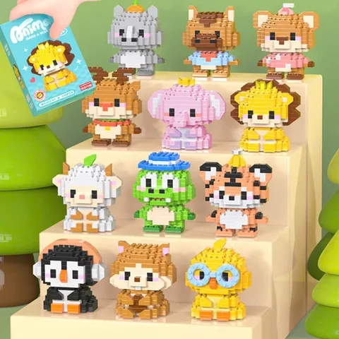 Bộ 12 nhân vật mini 3D, đồ chơi lắp ghép xếp hình chất liệu nhựa ABS cao cấp an toàn cho bé | Đức Lâm