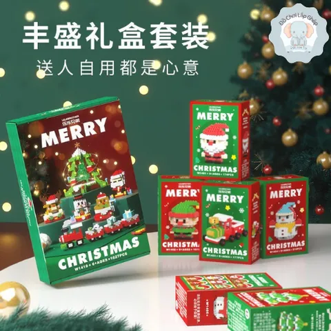 Mô Hình Lắp Ráp Mini 3D Ông Già Noel Đánh Yêu Cho , Đồ Chơi Lắp Ghép Dễ Thương l Đức Lâm