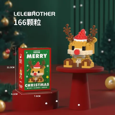 Mô Hình Lắp Ráp Mini 3D Ông Già Noel Đánh Yêu Cho , Đồ Chơi Lắp Ghép Dễ Thương l Đức Lâm