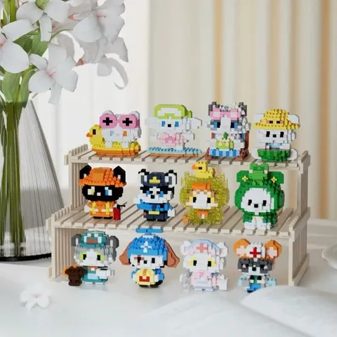 [Mèo Woof] Bộ Đồ Chơi 24 Nhân Vật Hoạt Hình Thú Cưng Dễ Thương, Đồ Chơi Trang Trí Mini l Đức Lâm