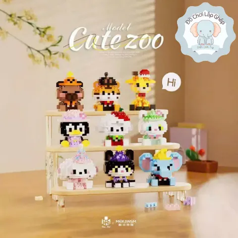 [Cute Zoo] Đồ Chơi Lắp Ghép 3D Mẫu 9 Nhân Vật Thú Cưng - Đồ Chơi Trang Trí Cho Bé