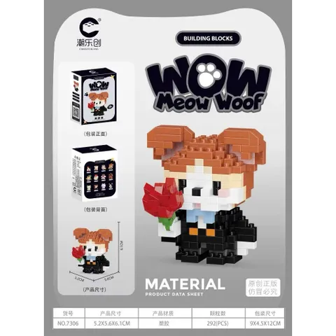 [Mèo Woof] Bộ Đồ Chơi 24 Nhân Vật Hoạt Hình Thú Cưng Dễ Thương, Đồ Chơi Trang Trí Mini l Đức Lâm