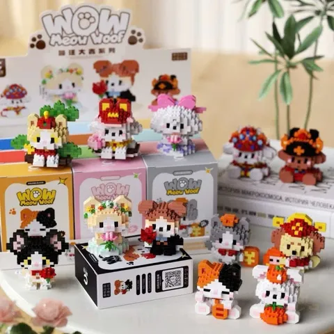 [Mèo Woof] Bộ Đồ Chơi 24 Nhân Vật Hoạt Hình Thú Cưng Dễ Thương, Đồ Chơi Trang Trí Mini l Đức Lâm