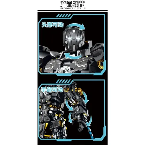 Đồ chơi lắp ráp mô hình MK4 Steel Armor Deathwhip Mecha 2362 chi tiết có đèn LED dành cho bé