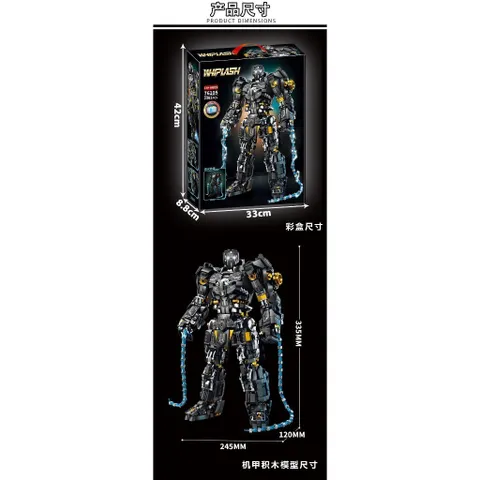 Đồ chơi lắp ráp mô hình MK4 Steel Armor Deathwhip Mecha 2362 chi tiết có đèn LED dành cho bé