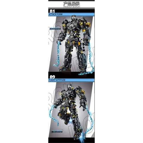Đồ chơi lắp ráp mô hình MK4 Steel Armor Deathwhip Mecha 2362 chi tiết có đèn LED dành cho bé