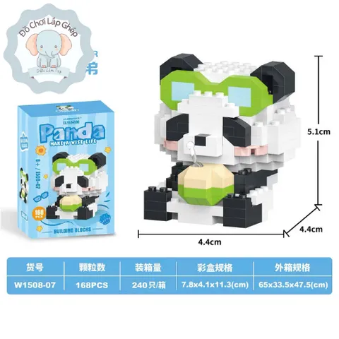 [PanDa] Đồ Chơi Mini 3D Mô Hình Gấu Trúc - Đồ Chơi Lắp Ghép Trang Trí Cho Bél Đức Lâm