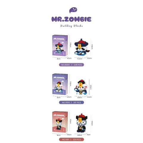 [ Mr.Zoombie ] Bộ Đồ Chơi 8 Món 3D Nhân Vật Hoạt Hình Zoombie, Đồ Chơi Trang Trí Mini Dễ Thương l Đức Lâm