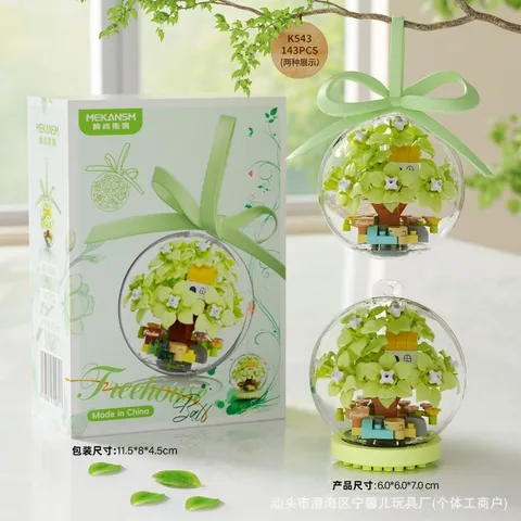 [Mẫu Mới] Mô HÌnh Quả Cầu Các Loại Cây - Giỏ Hoa 3D Đồ Chơi Trang Trí Mini l Đức Lâm
