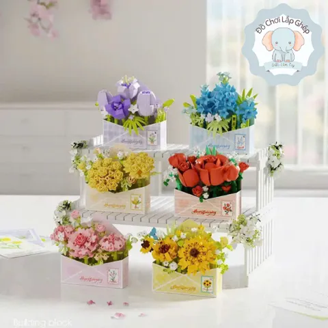 [Mẫu Mới] Đồ Chơi Mô Hình Giỏ Hoa Mini 3D - Đồ Chơi Trang Trí Cho Bé l Đức Lâm