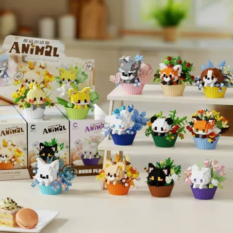 Đồ Chơi Lắp Ghép 12 Nhân Vật Thú Cưng - Đồ Chơi Mini 3D Dễ Thương - Đồ Chơi Trang Trí