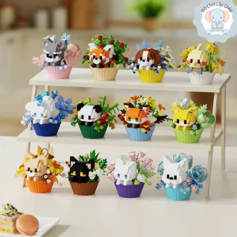 Đồ Chơi Lắp Ghép 12 Nhân Vật Thú Cưng - Đồ Chơi Mini 3D Dễ Thương - Đồ Chơi Trang Trí