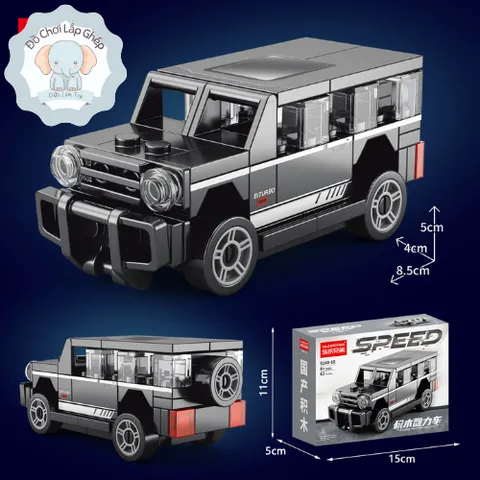 Đồ Chơi Lắp Ráp Mô Hình ô tô Xe Cao Cấp SUV Cỡ Nhỏ Màu Đen +60 Chi Tiết/Bộ l Đức Lâm