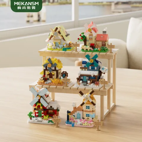 Đồ Chơi Lắp Ráp Ngôi Nhà Cửa Hàng Tiện Lợi, Xe Đẩy Mini - Đồ Chơi Mini 3D Trang Trí