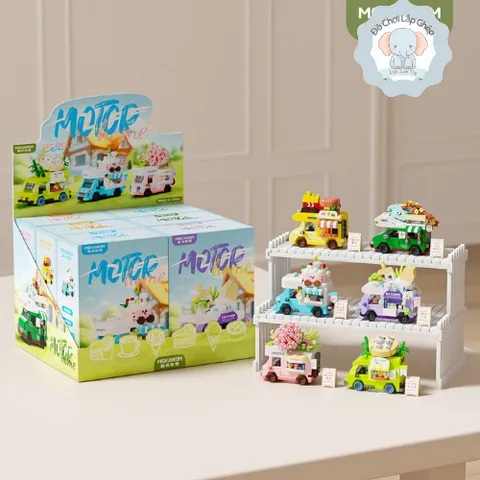 Đồ Chơi Lắp Ráp Ngôi Nhà Cửa Hàng Tiện Lợi, Xe Đẩy Mini - Đồ Chơi Mini 3D Trang Trí