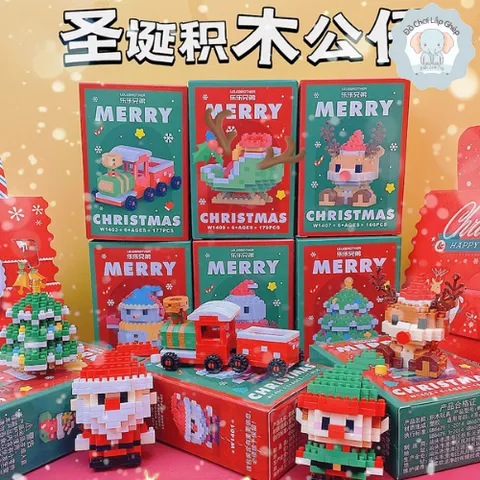 Mô Hình Lắp Ráp Noel Mini Ông Già Noel - Người Tuyết - Cây Thông - Tuần Lộc Quà Trang Trí Giáng Sinh - Quà Tặng Ấn Tượng